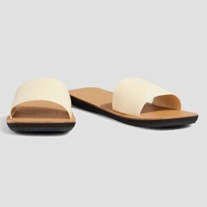 NIB Jil Sander Ivory Leather Slide